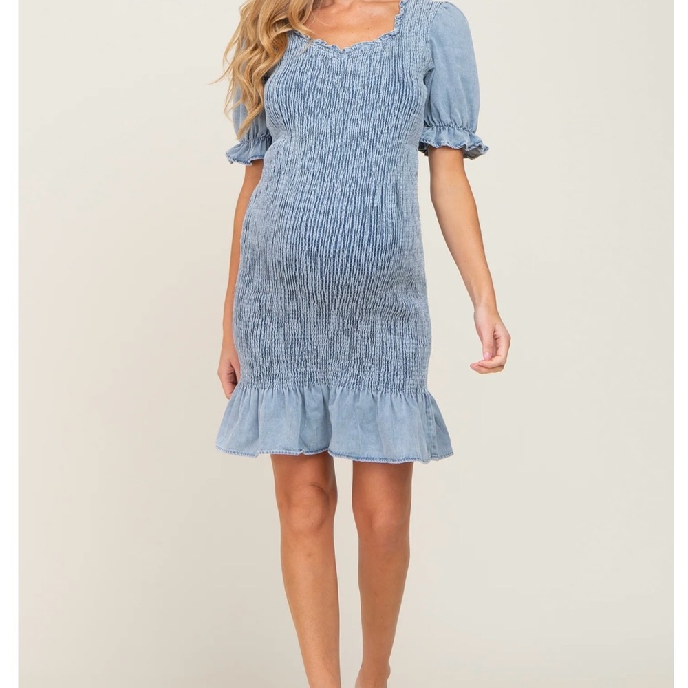Blue Smocked Dress